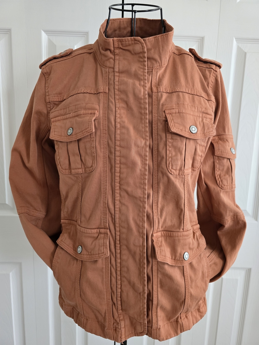 Kensie Ladies Rust-Tone Military Field Jacket